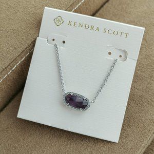 Kendra Scott Elisa Necklace Silver Amethyst